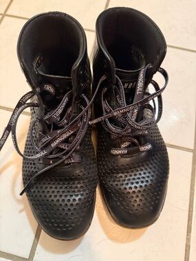 NOBULL Black Perforated High-Top Trainers with Gum Sole